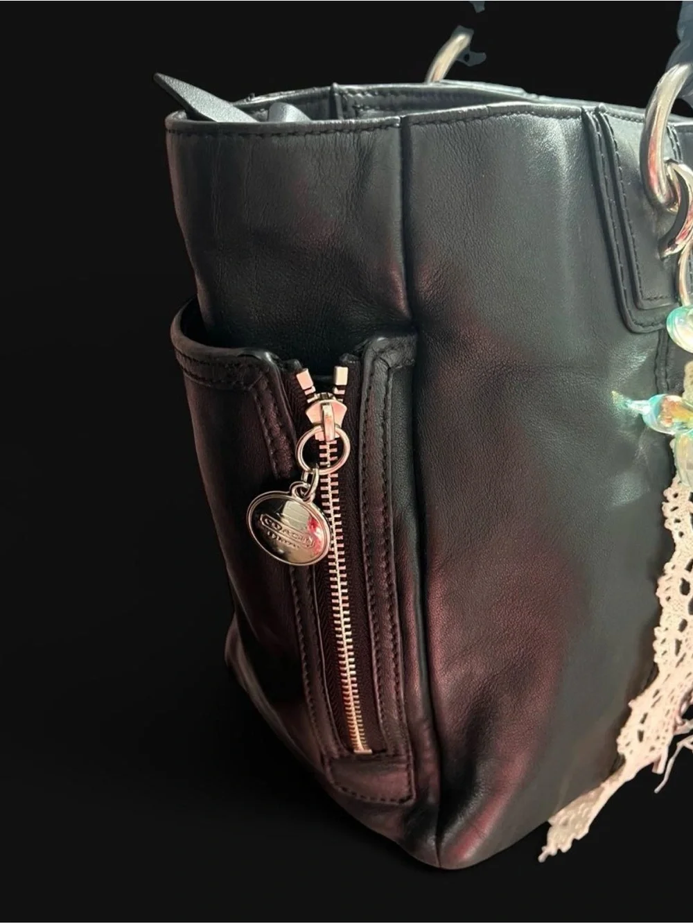 Coach Black Leather Shoulder